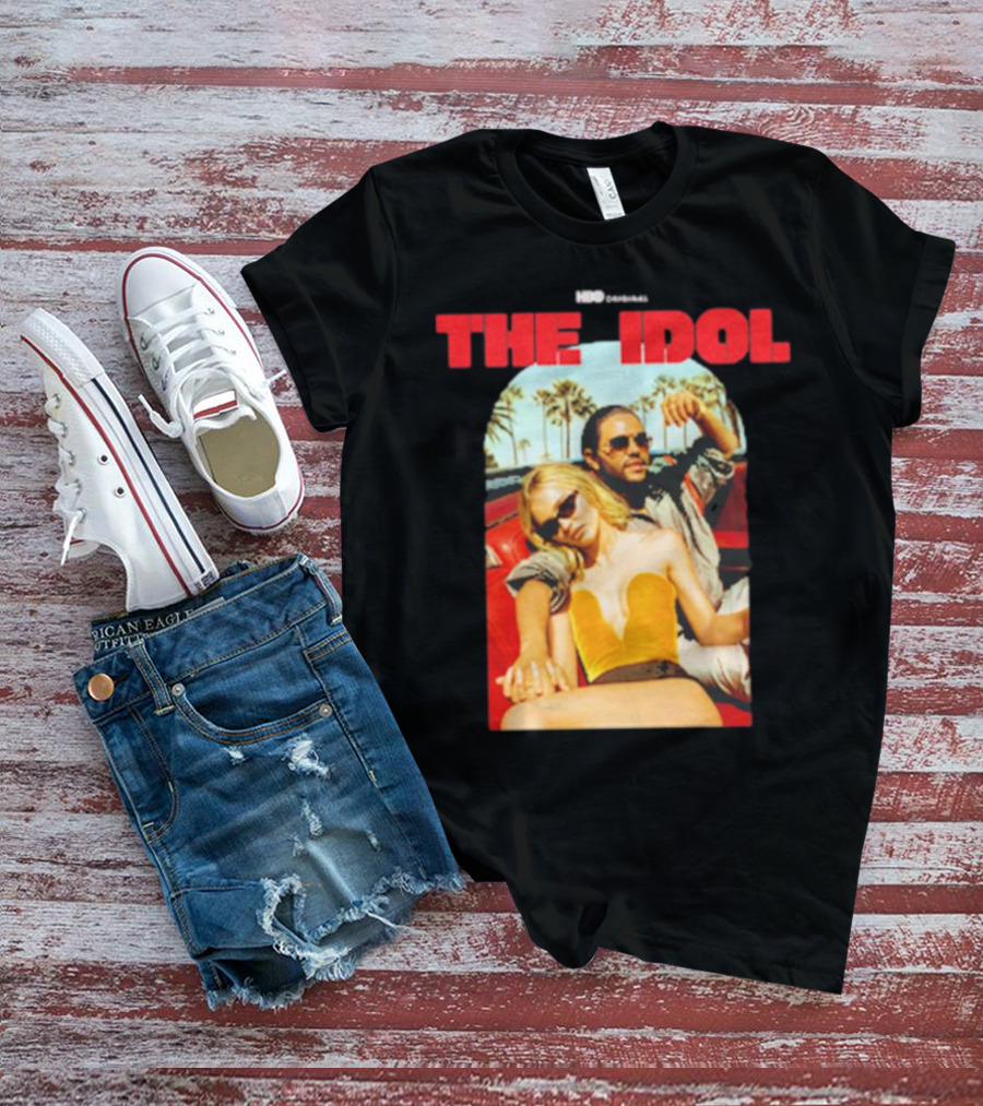 HBO Original The Idol Red Text Vintage Car And Palm Trees T-Shirt