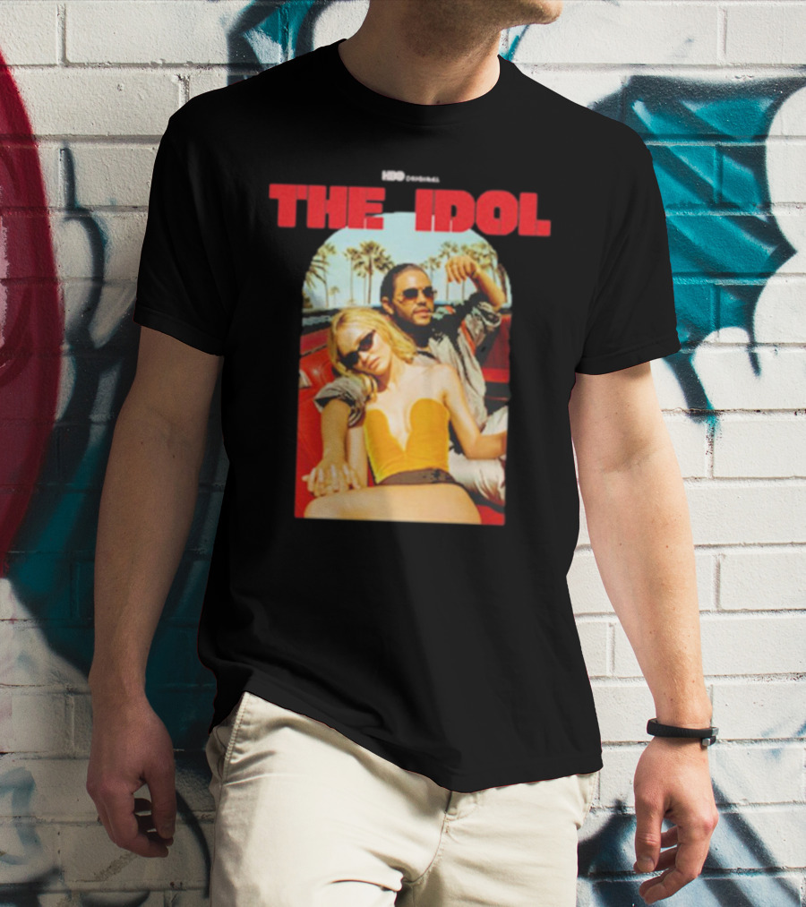 HBO Original The Idol Red Text Vintage Car And Palm Trees T-Shirt