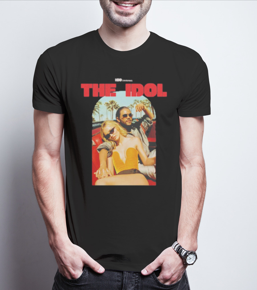 HBO Original The Idol Red Text Vintage Car And Palm Trees T-Shirt