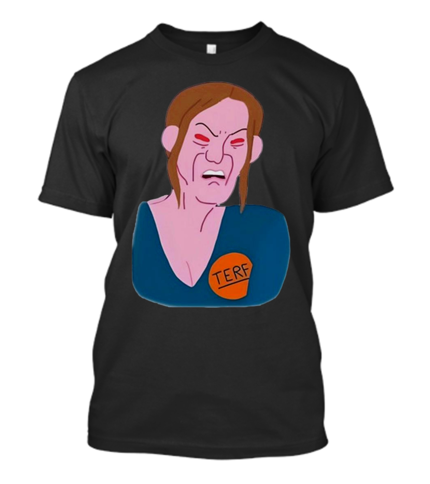 JK Rowling TERF Angry Cartoon Sticker T-Shirt