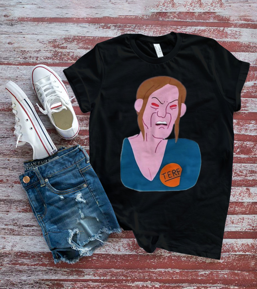 JK Rowling TERF Angry Cartoon Sticker T-Shirt