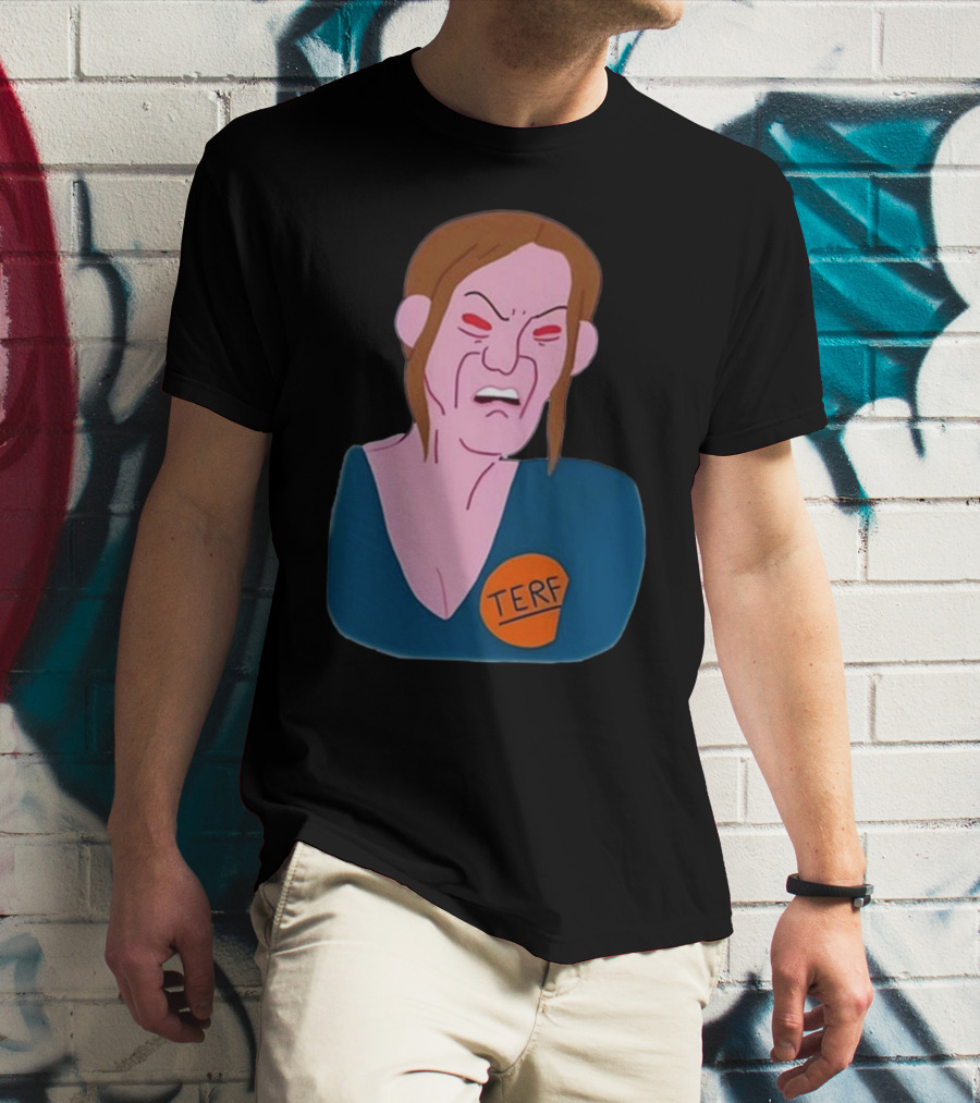 JK Rowling TERF Angry Cartoon Sticker T-Shirt