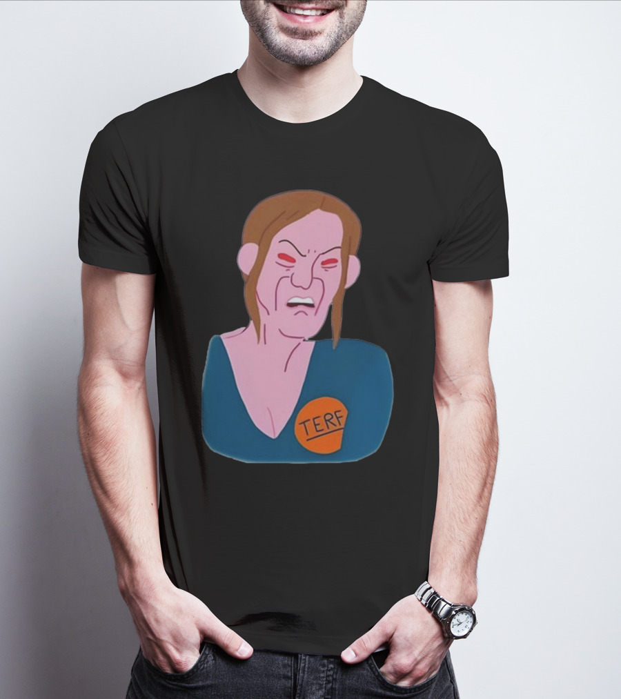 JK Rowling TERF Angry Cartoon Sticker T-Shirt