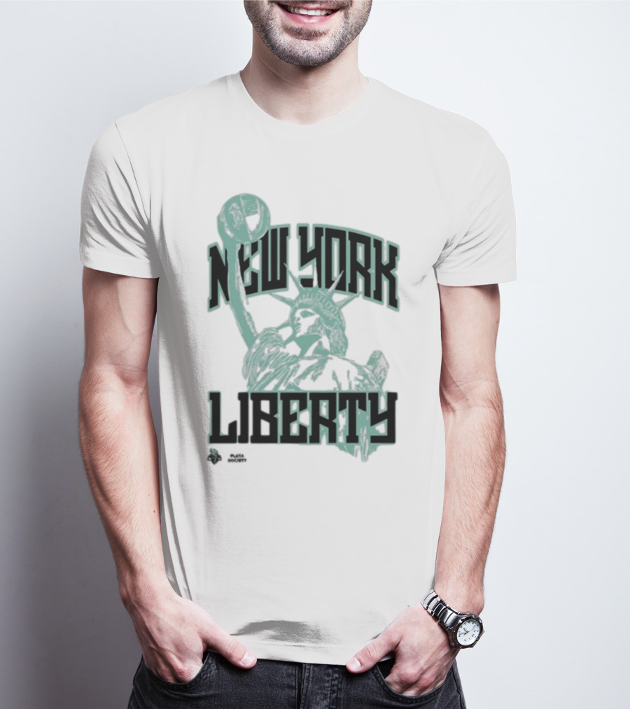 Playa Society New York Liberty Team Statue Of Liberty T-Shirt