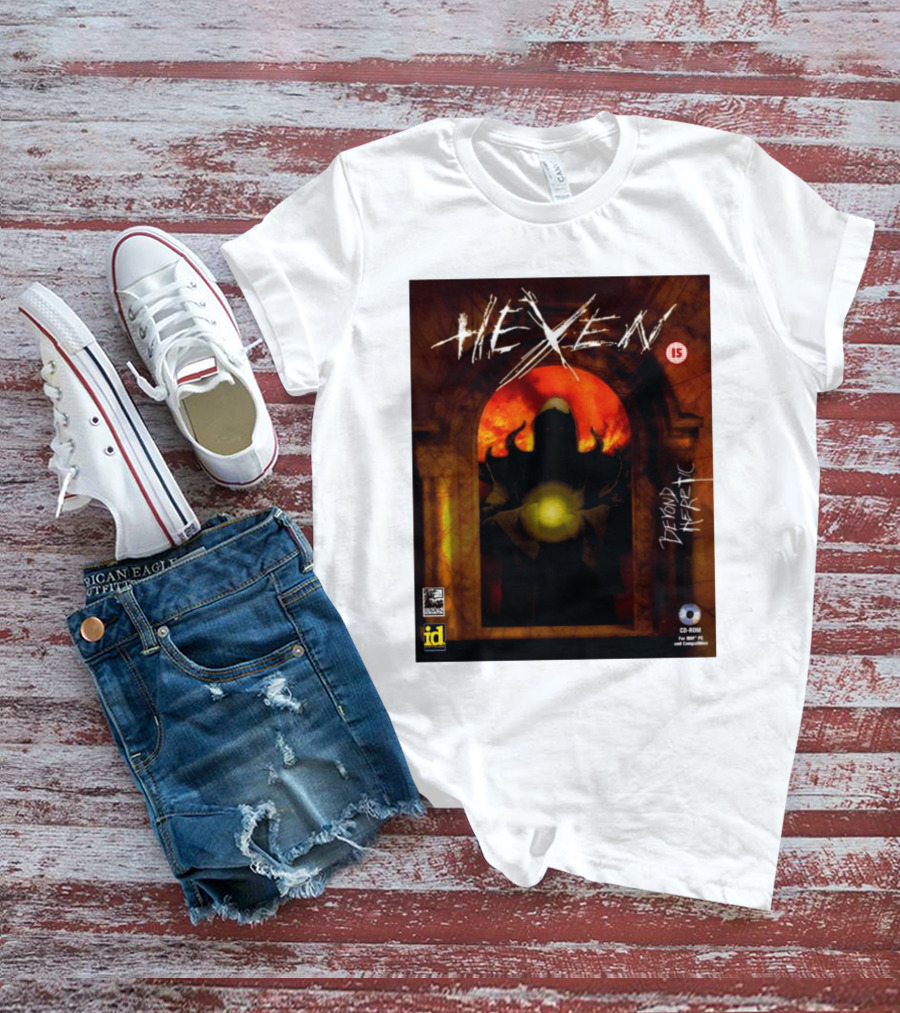 Hexen Beyond Heretic Video Game Cover Phil Spencer Wearing T-Shirt