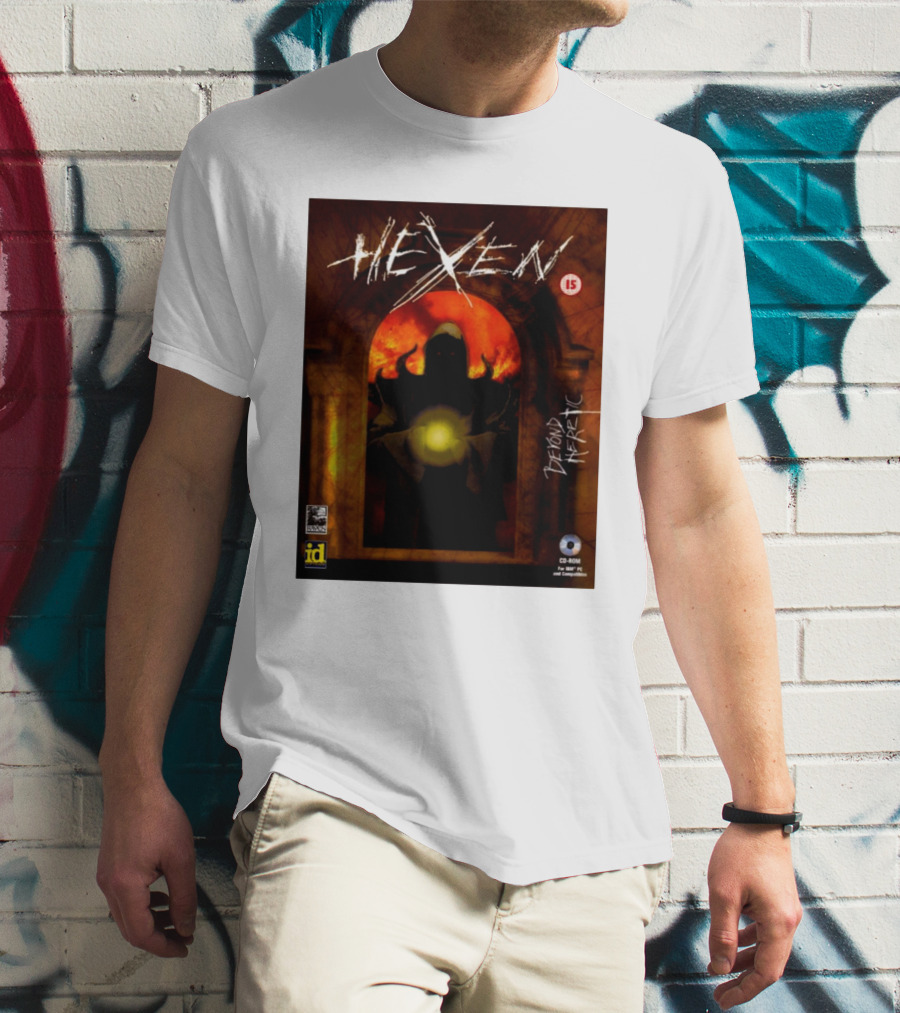 Hexen Beyond Heretic Video Game Cover Phil Spencer Wearing T-Shirt