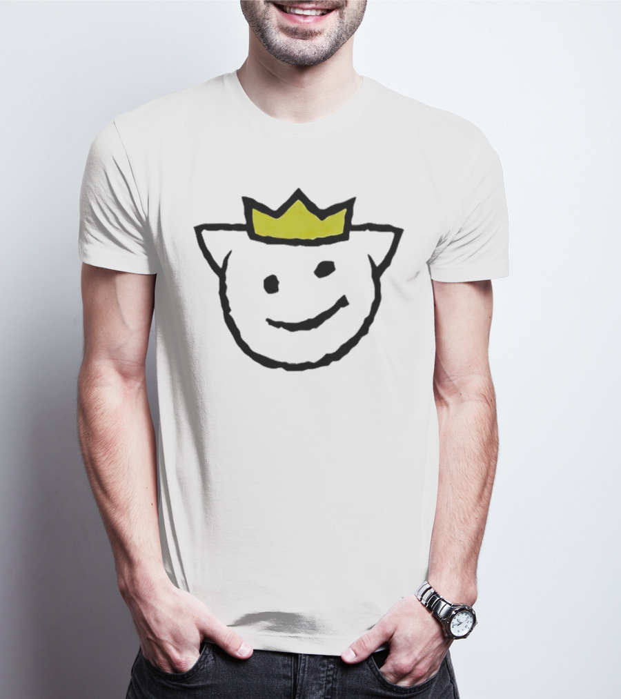 Agro Tommyinnit Collaboration Yellow Crown Smiley Face T-Shirt