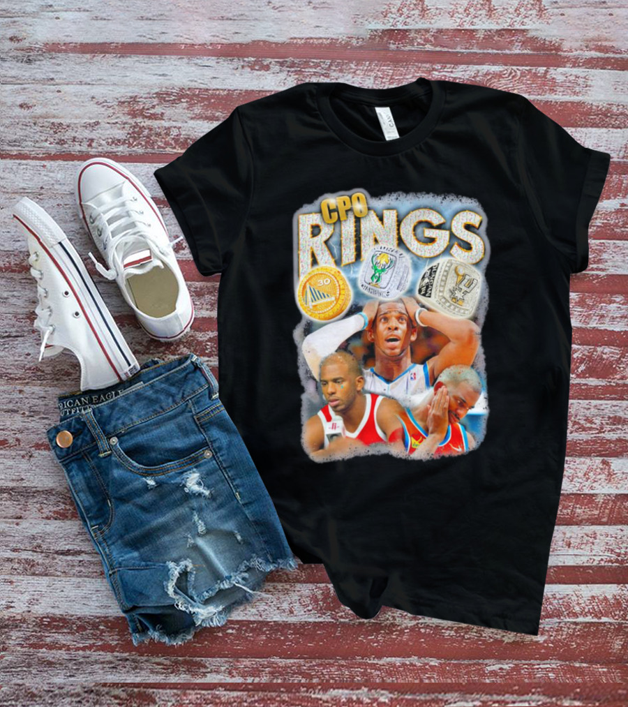 CP0 Rings Basketball Legacy With Golden State Warriors Boston Celtics And San Antonio Spurs Symbols T-Shirt