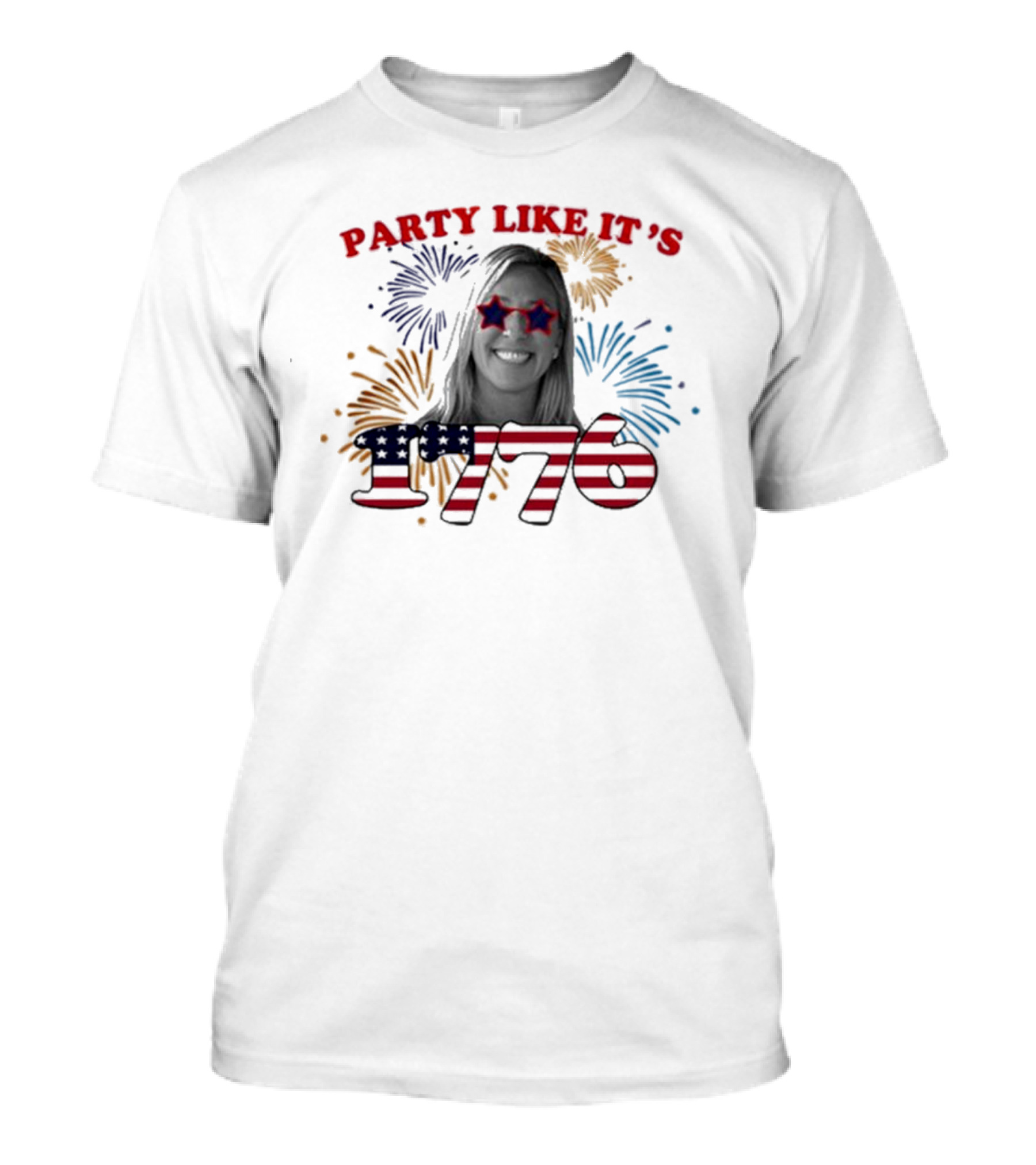 Party Like It’s 1776 Fireworks And Stars T-Shirt