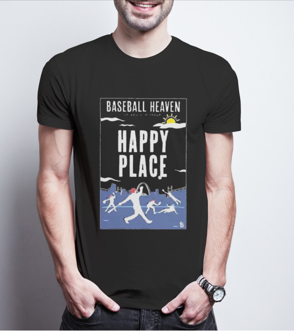 Cardinals Baseball Heaven Happy Place T-Shirt