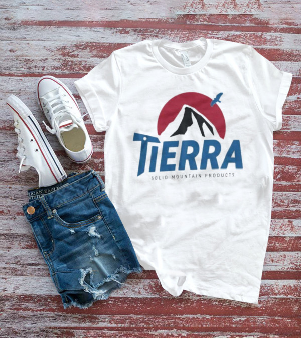 Tierra Solid Mountain Products Red Sun Blue Bird T-Shirt