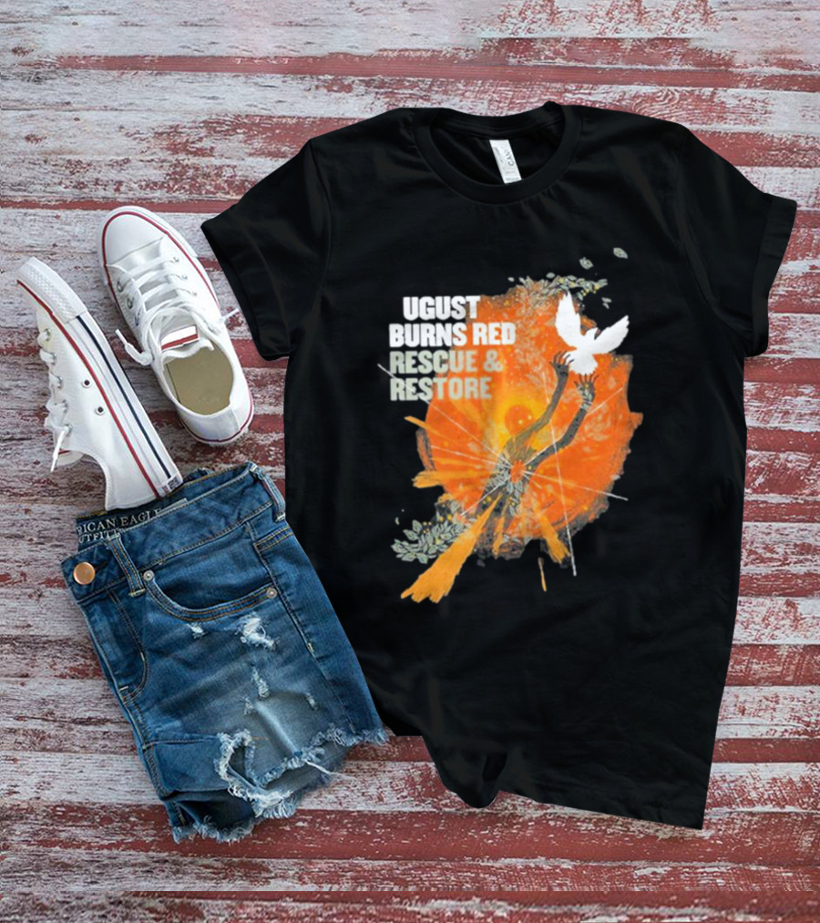 August Burns Red Rescue And Restore Album Uplifted Hands With Dove T-Shirt
