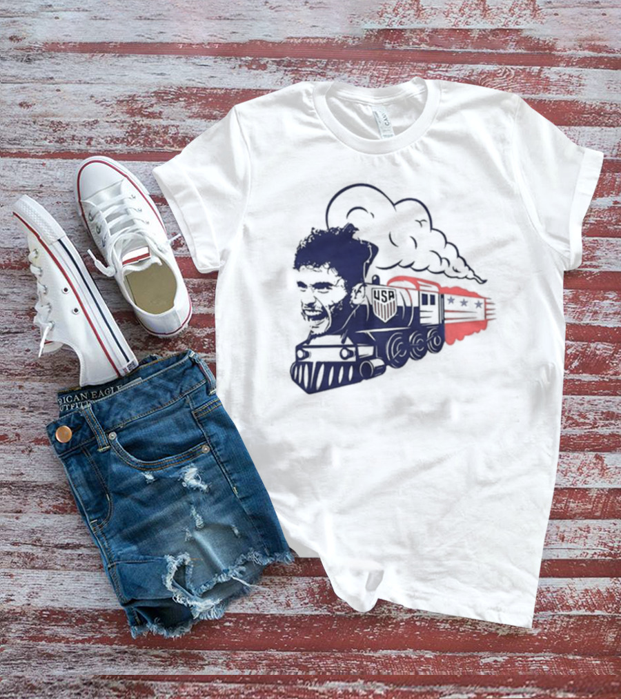 FC Dallas Pepi Train With US Soccer Emblem And Face On Locomotive T-Shirt