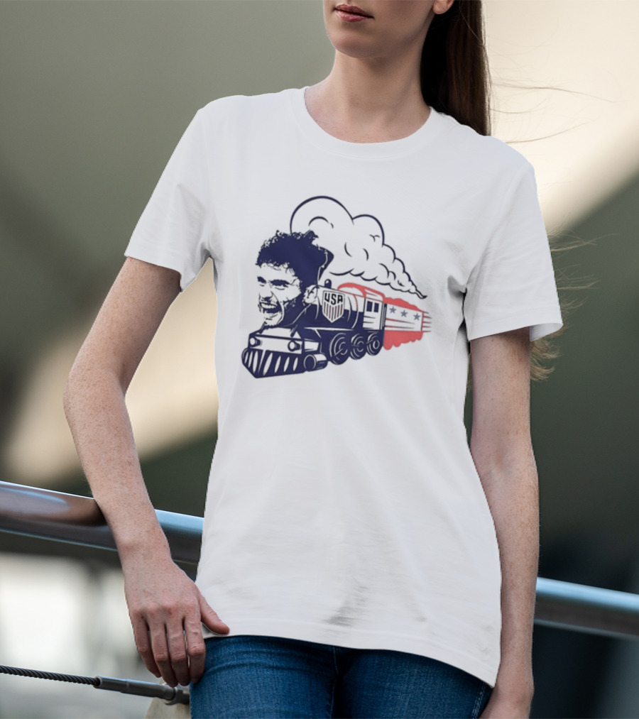 FC Dallas Pepi Train With US Soccer Emblem And Face On Locomotive T-Shirt