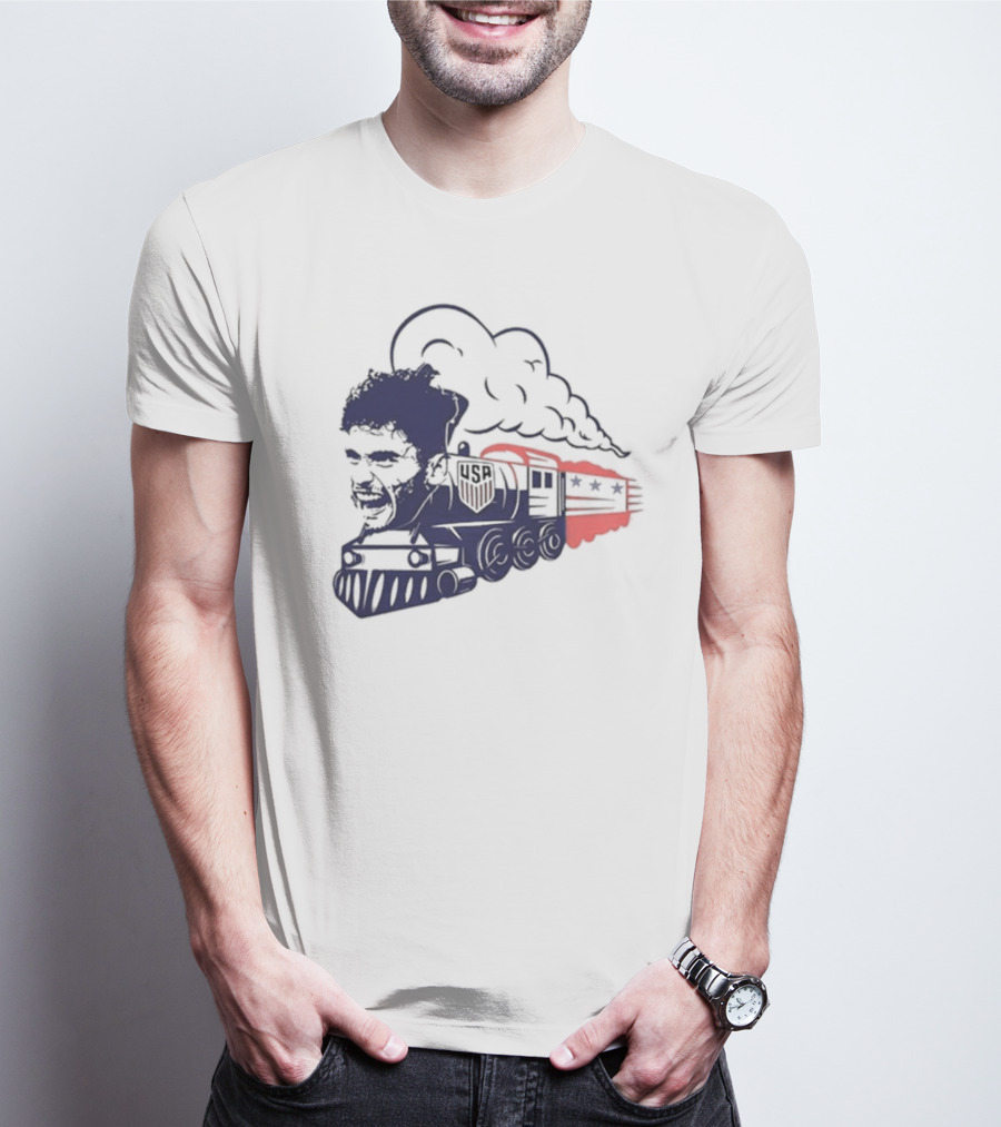 FC Dallas Pepi Train With US Soccer Emblem And Face On Locomotive T-Shirt