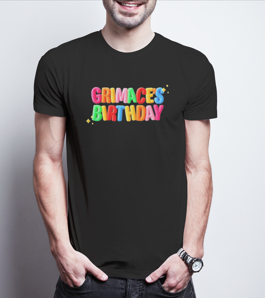 Grimace's Birthday HuinGuillaume Colorful T-Shirt