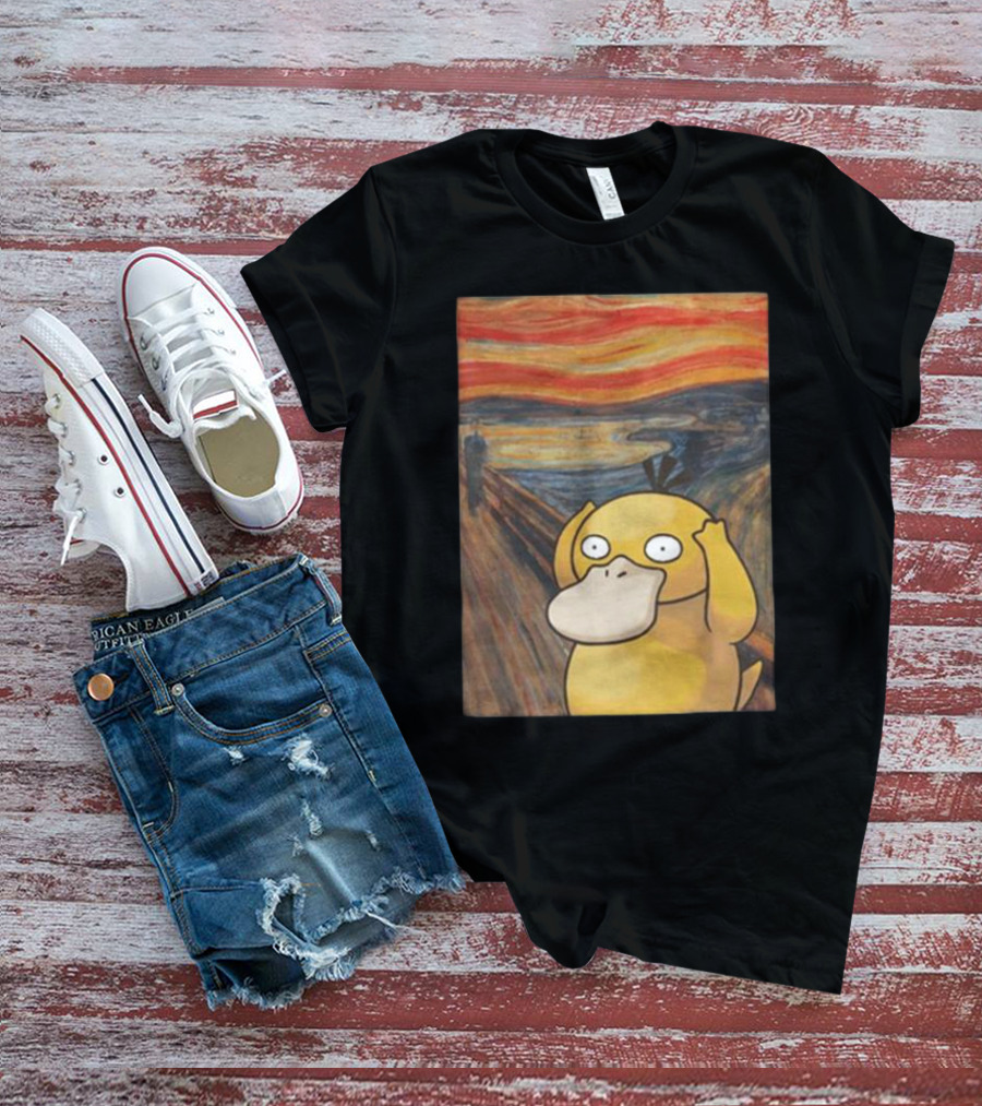 Psyduck Scream Parody Pokemon Art Mashup T-Shirt