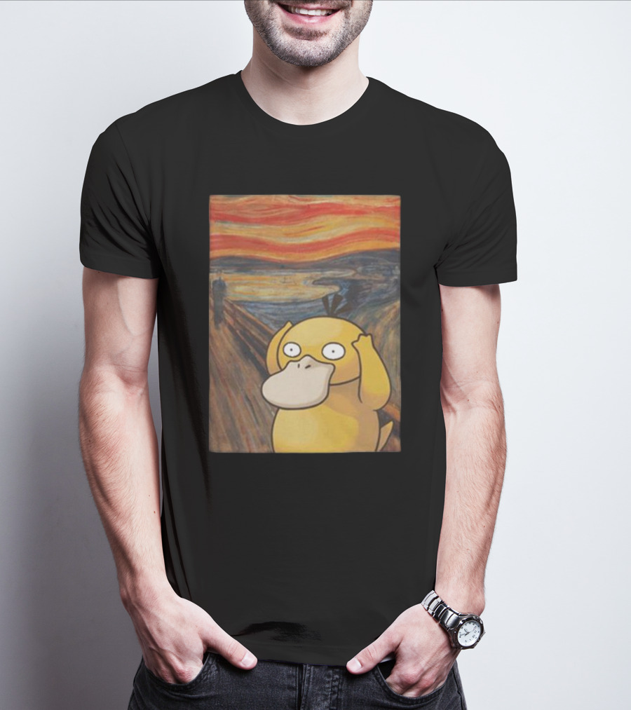 Psyduck Scream Parody Pokemon Art Mashup T-Shirt