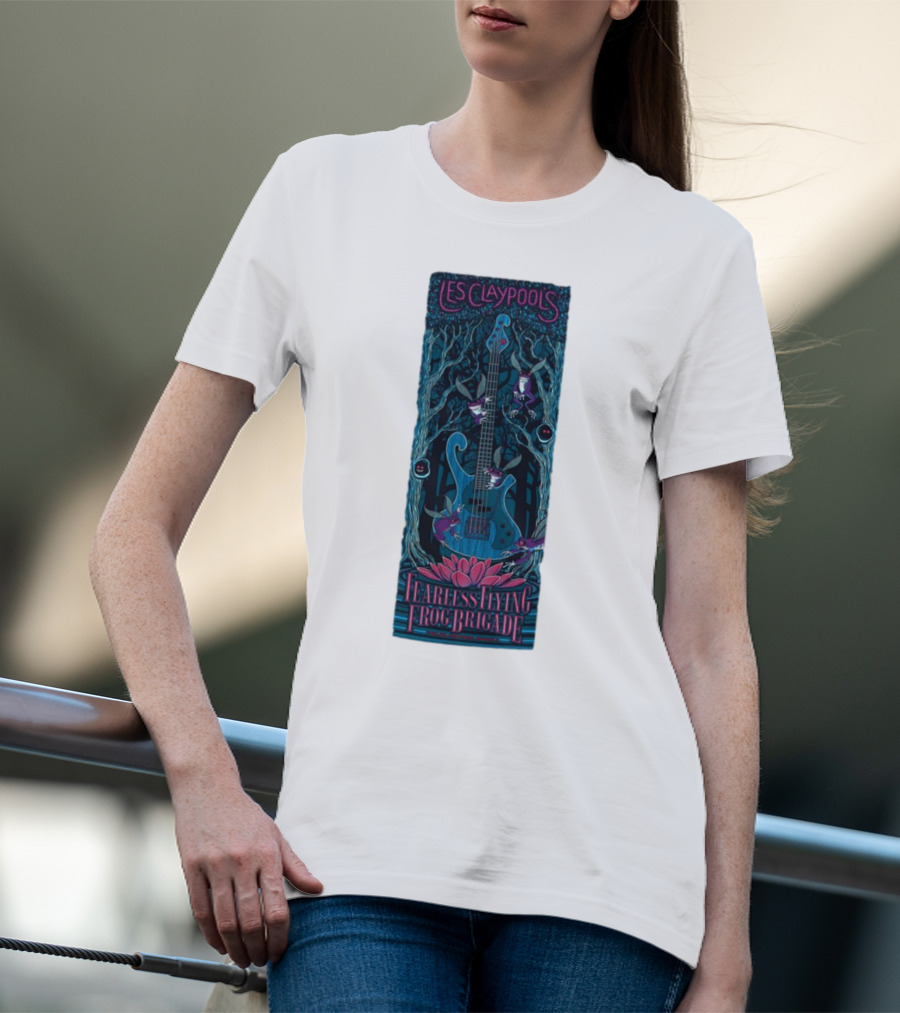 Les Claypool's Fearless Flying Frog Brigade New Orleans Guitar Forest T-Shirt