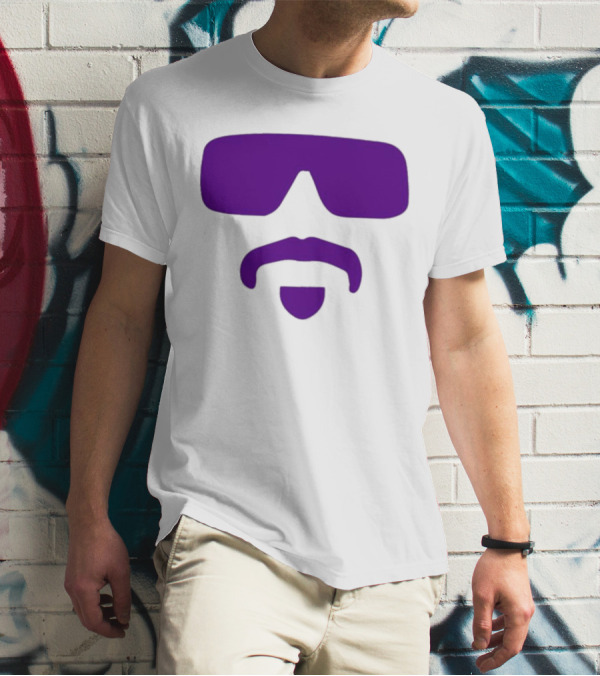 Gavin Guidry Wears Hayden Travinski Purple Sunglasses And Beard T-Shirt