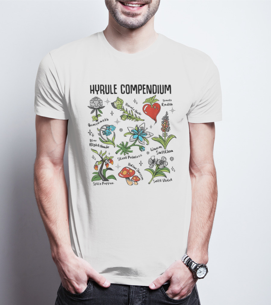 Hyrule Compendium Amaranth Blue Nightshade Hearty Radish Swift Violet T-Shirt