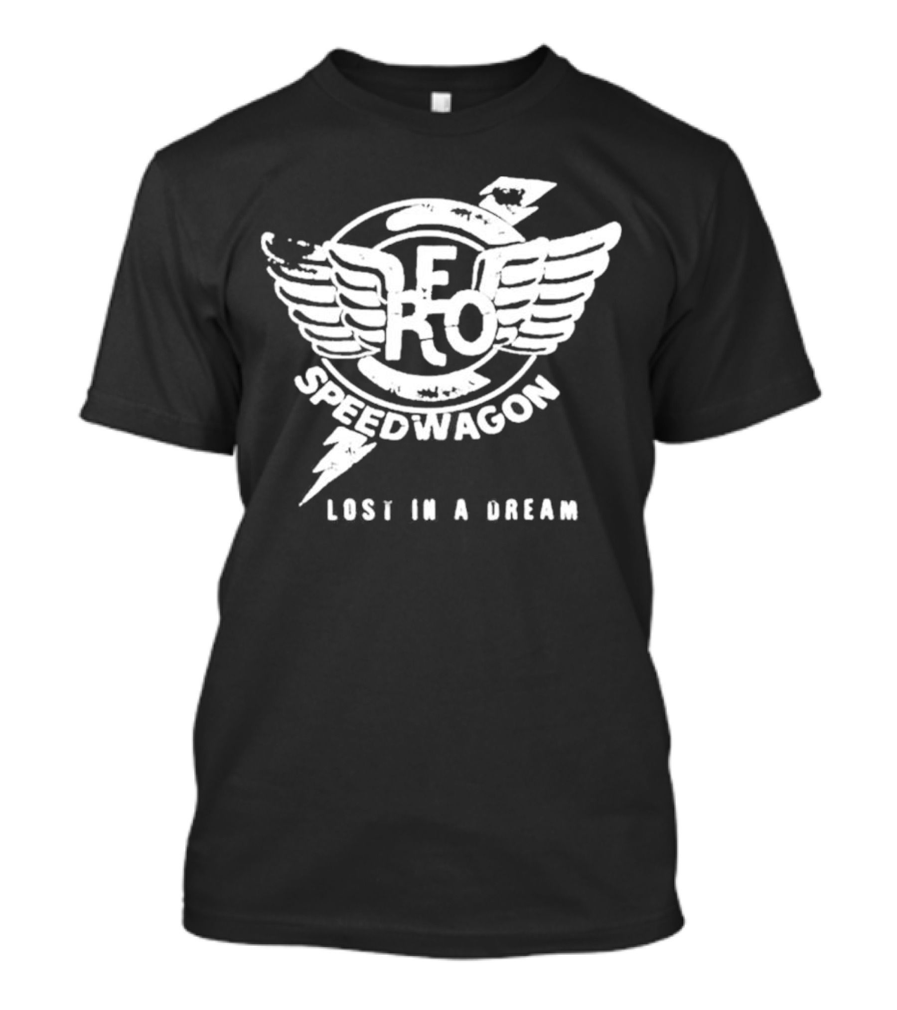 Reo Speedwagon Lost In A Dream Logo Wings And Lightning Bolt T-Shirt