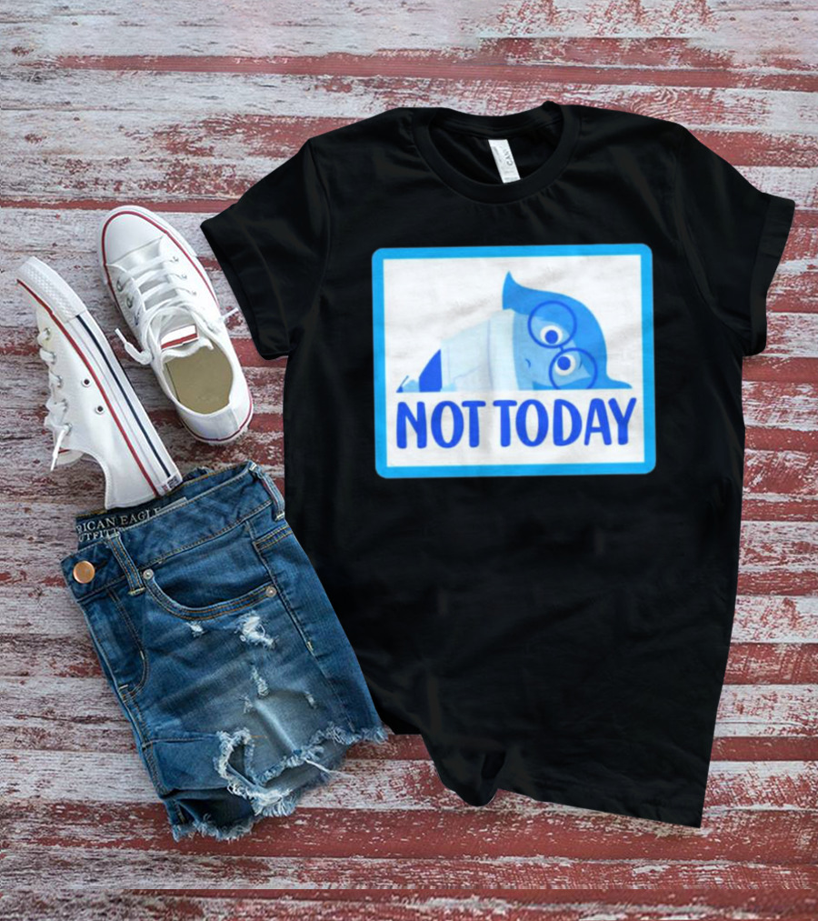 Not Today Sadness Character Blue Glasses Image T-Shirt
