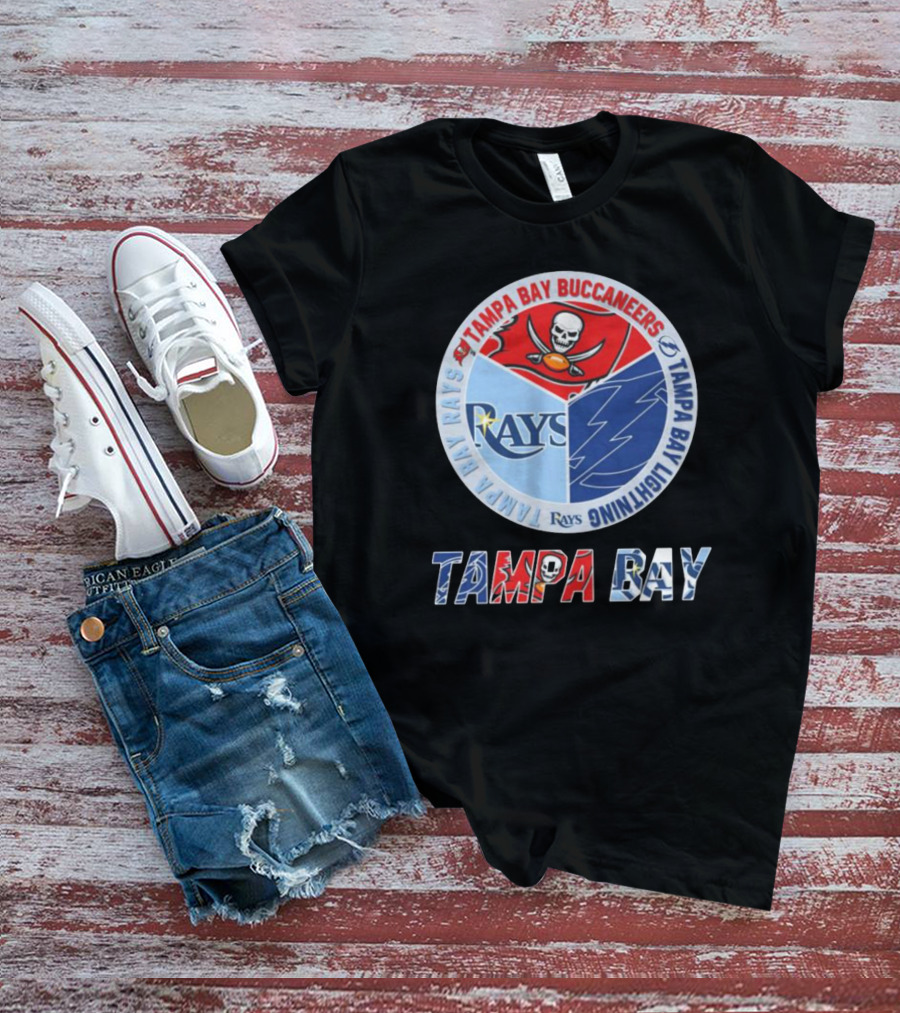 Tampa Bay Buccaneers Lightning Rays Circle Logo Tampa Bay T-Shirt