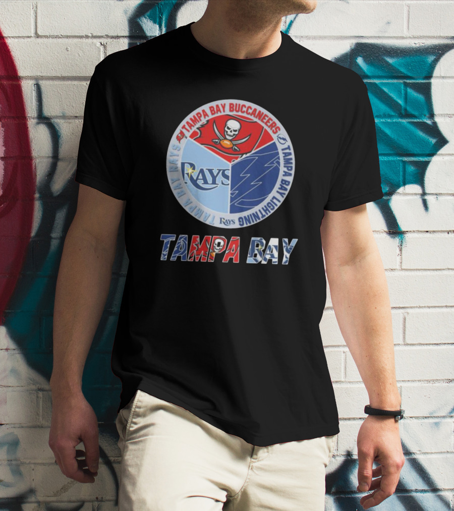 Tampa Bay Buccaneers Lightning Rays Circle Logo Tampa Bay T-Shirt
