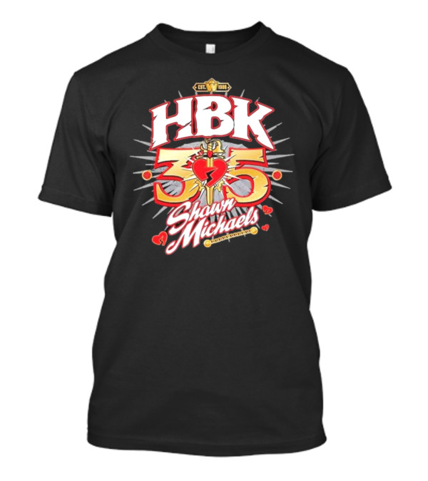 HBK 35 Shawn Michaels Heartbreak Kid 1988 Anniversary T-Shirt