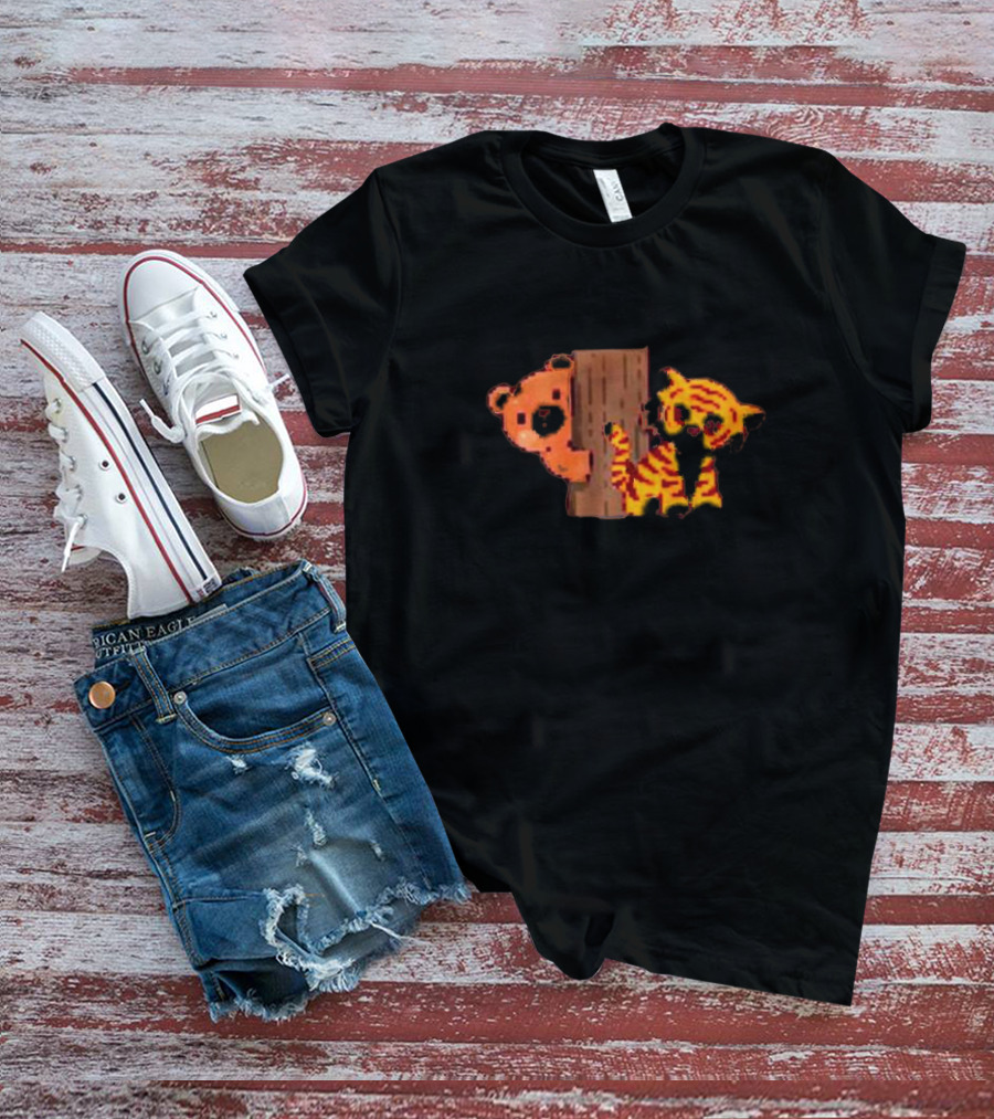 Team Identity Crisis Bear And Tiger Peek T-Shirt