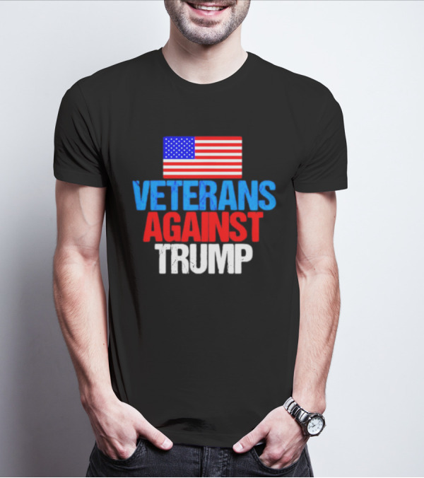 Veterans Against Trump With USA Flag T-Shirt
