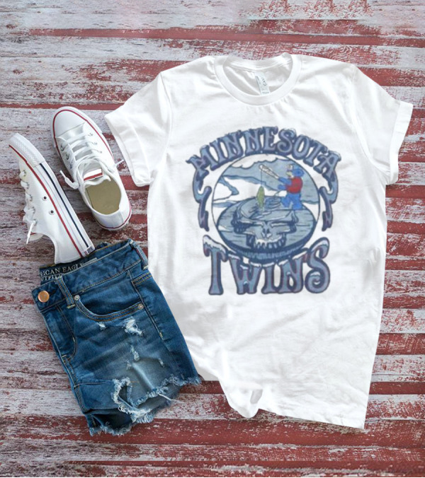 Minnesota Twins Grateful Dead Fishing Skull T-Shirt