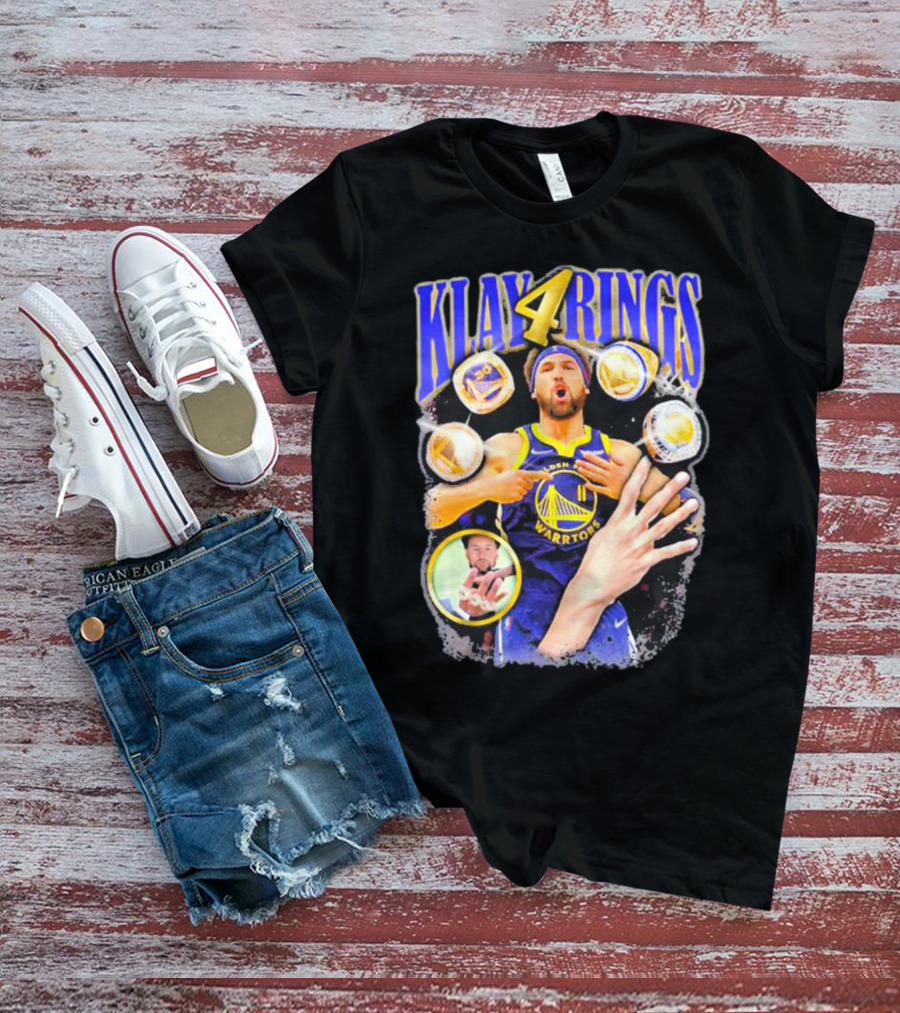 Klay 4 Rings Golden State Warriors Basketball T-Shirt