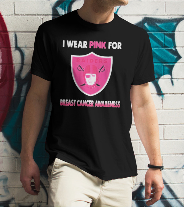 Las Vegas Raiders I Wear Pink For Breast Cancer Awareness T-Shirt