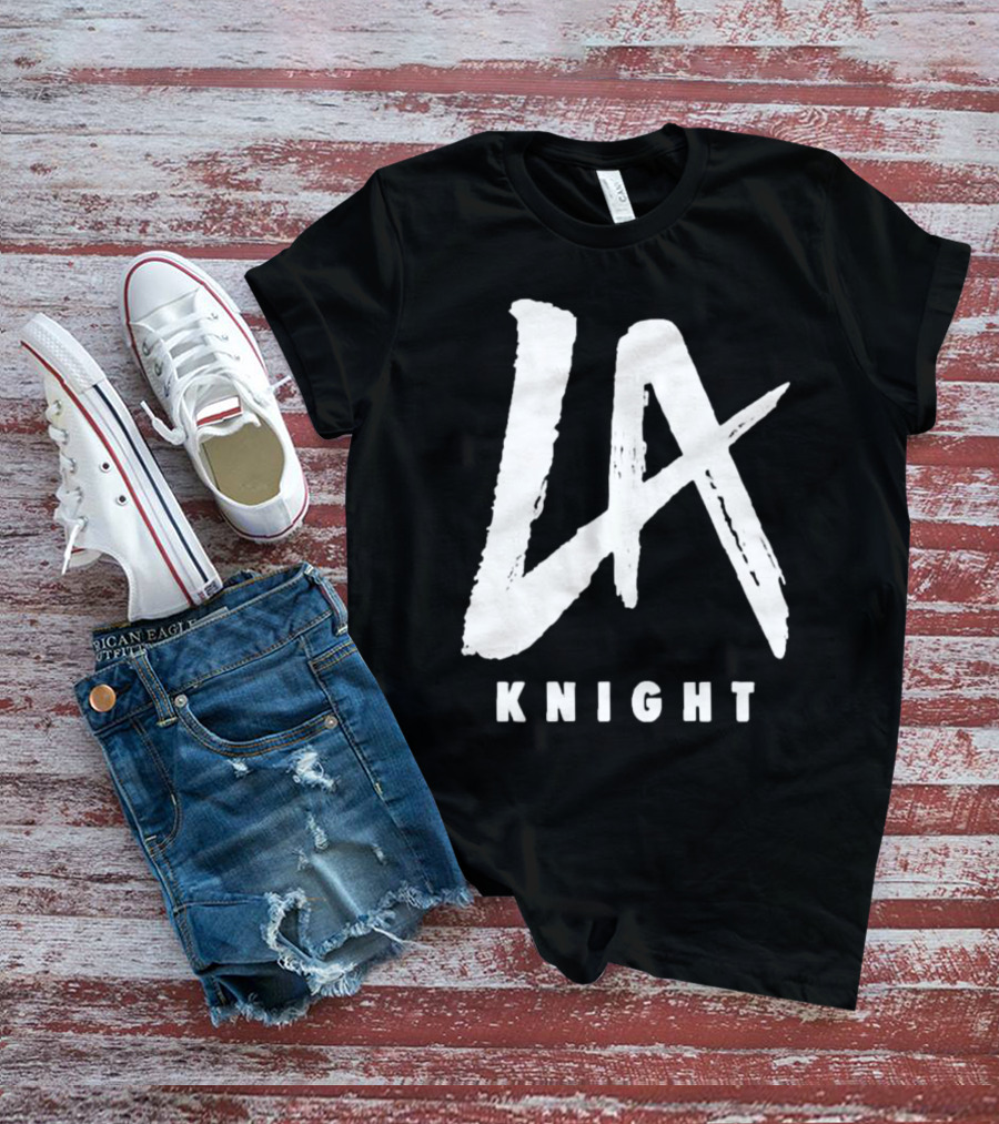 LA Knight Black Handwritten T-Shirt
