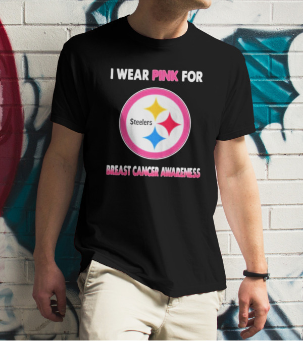 Pittsburgh Steelers I Wear Pink For Breast Cancer Awareness T-Shirt