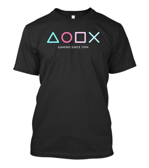 Teganjosie Gaming Since 1994 PlayStation Controller Symbols T-Shirt