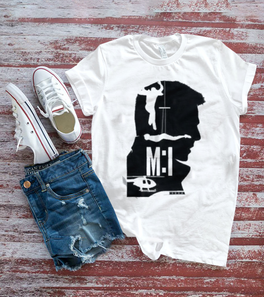 Mission Impossible Series MI Essential Silhouette And Helicopter Scene T-Shirt