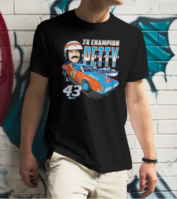 7X Champion Richard Petty Number 43 Car Racing LEGACY Motor Club Team Collection T-Shirt