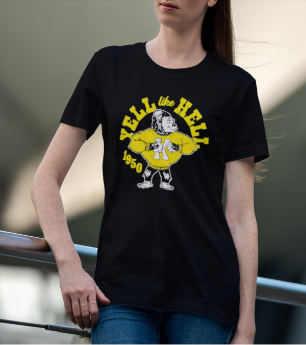 Gus The Gorilla Yell Like Hell Pittsburg State University 1950 Mascot T-Shirt