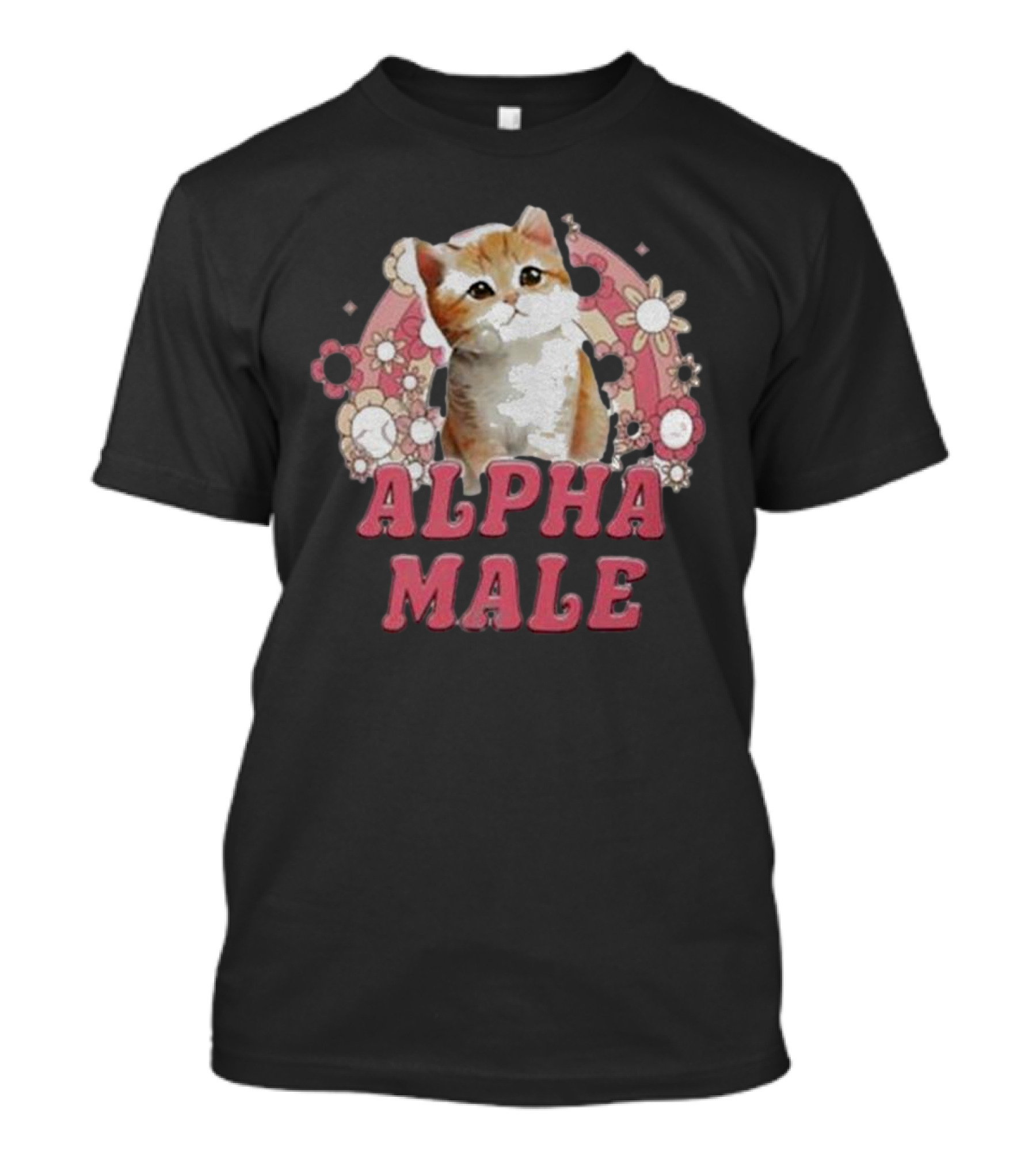 Alpha Male Vasaricore Kitten With Flowers T-Shirt