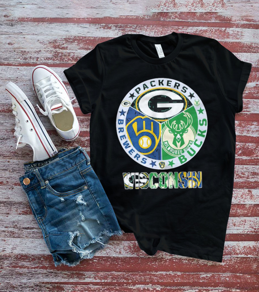 Packers Brewers Milwaukee Bucks Wisconsin T-Shirt