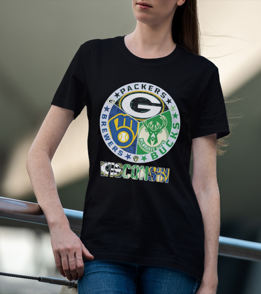 Packers Brewers Milwaukee Bucks Wisconsin T-Shirt