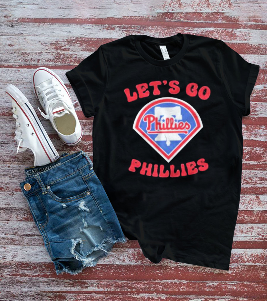 Let's Go Phillies Liberty Bell Baseball Team Fan Support T-Shirt