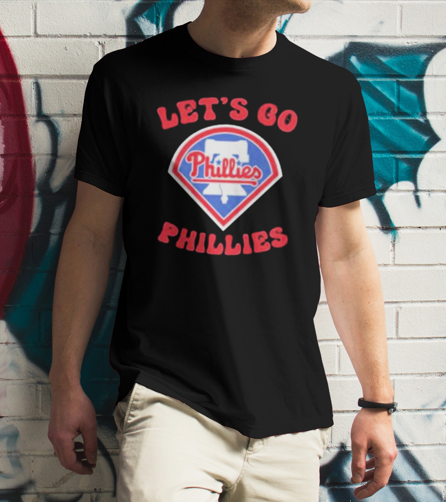 Let's Go Phillies Liberty Bell Baseball Team Fan Support T-Shirt