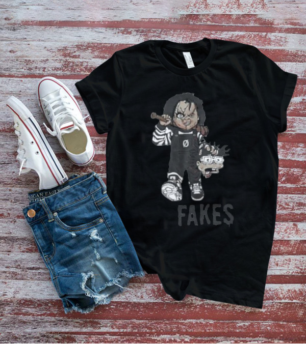 Chucky Doll With Baseball Bat 'Fakes' Rugrats Reference T-Shirt