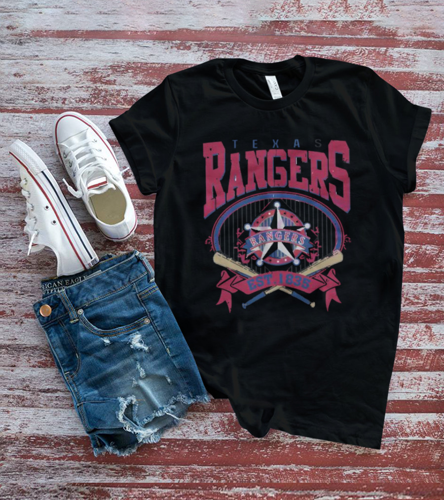 Texas Rangers Baseball Est. 1835 Vintage 90s MLB T-Shirt