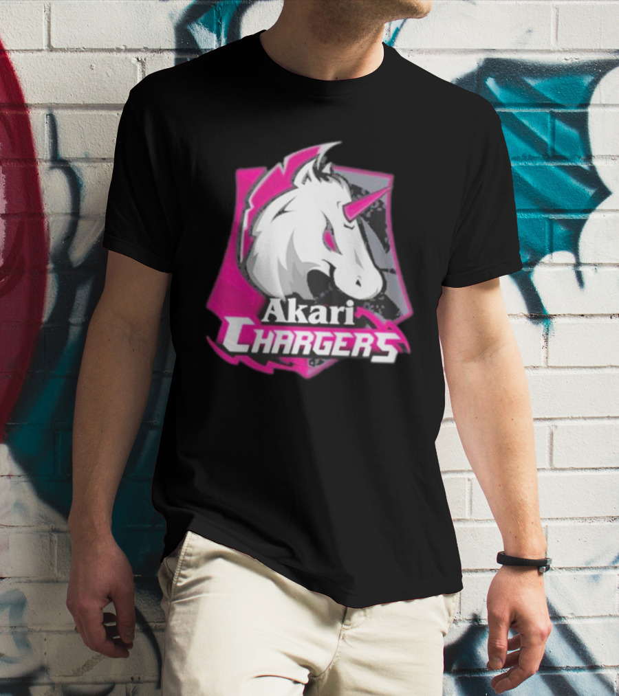 Akari Chargers Unicorn Logo T-Shirt