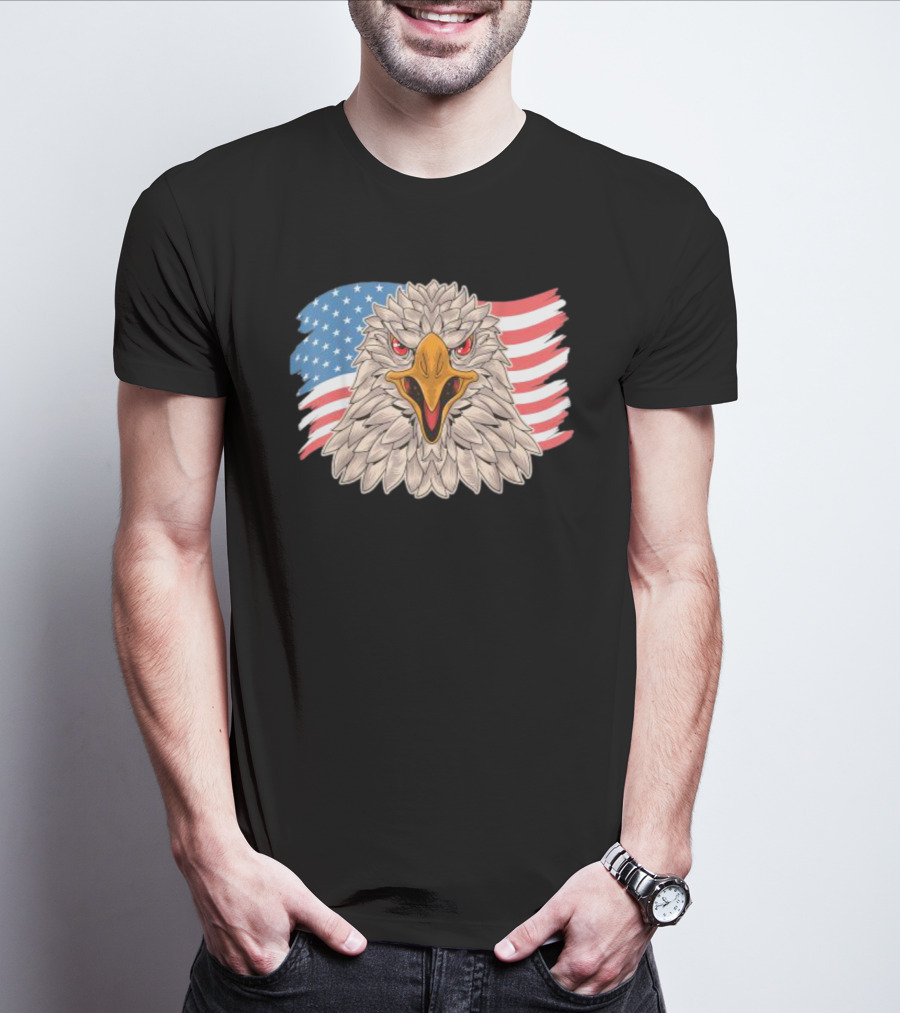 Eagle USA Flag Patriotic Veteran 4th Of July T-Shirt